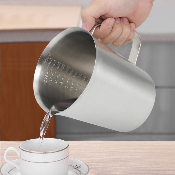 1500ml rostfritt stål mätskala Kök Matlagning Bakverktyg