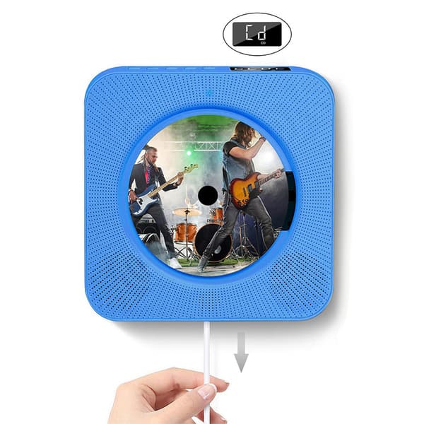 CD-afspiller hængende Bluetooth husholdnings-trækafbryder design engelsk bærbar CD-afspiller til hjemmeskole blå