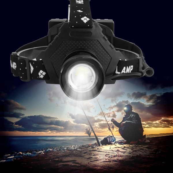 Vahva kevyt XHP70 otsalamppu USB lataus teleskooppinen zoom kalastuksen päälamppu ulkovalaistus