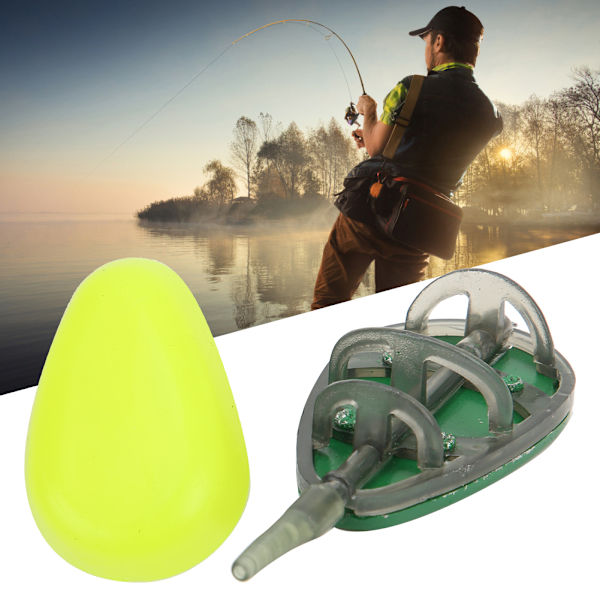 Bärbar matare set bete bur fiskeutrustning tillbehör med mögel fånga fisk snabbt(30G+40G+50G+60G )