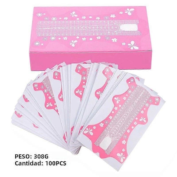 50/100 st Professionella Nagelbyggnadsformer med Självhäftande Papper för UV Gel Akryl Manikyr Stickers 100 st