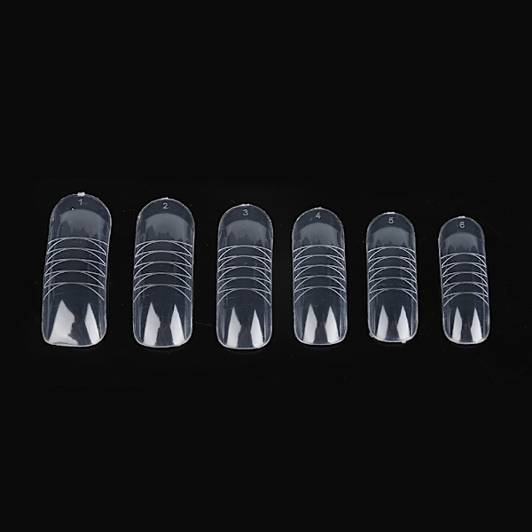 140 stk. Dual System Form Extension Falske Negle Tips Negle Kunst Tips UV Gel DIY 12 Størrelser med Linjer