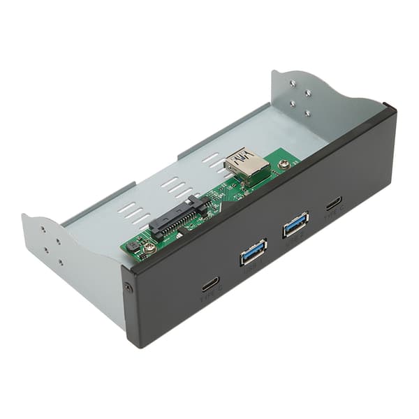 USB-frontpanelhub 10 Gbps 2 USB A 2 USB C USB 3.1 Gen 2 4 porter høy ytelse 5,25 tommer frontpanelhub for OS X PC