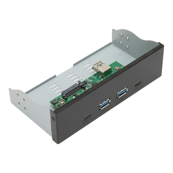 USB-frontpanelhubb 10 Gbit/s 2 USB A 2 USB C USB 3.1 Gen 2 4 portar Högpresterande 5,25 tum frontpanelhubb för OS X PC