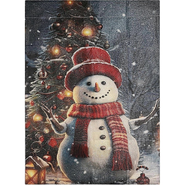 God Jul Hageflagg, Dobbeltsidig 30*45cm/18*12in Vinterhagedekorasjoner (Snømann)