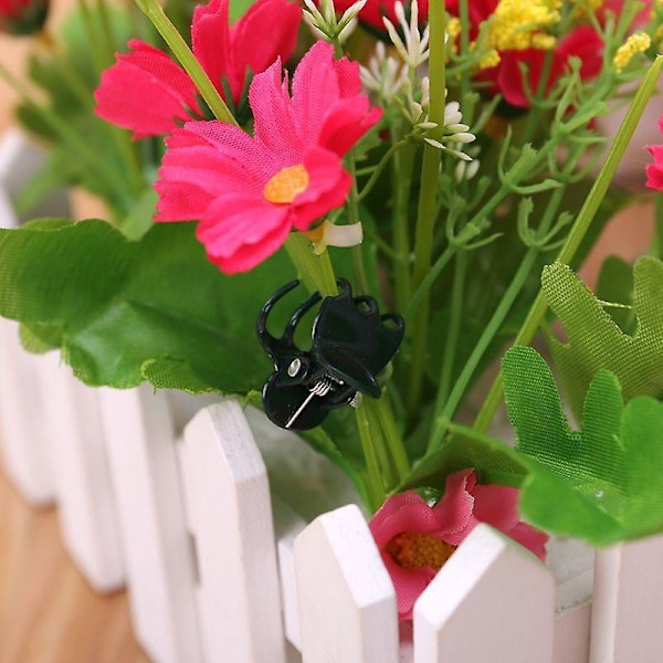 Mørkegrønne orkidéklips - 200 stk. | Plantesupport og blomsterstilkclips til haveplanter