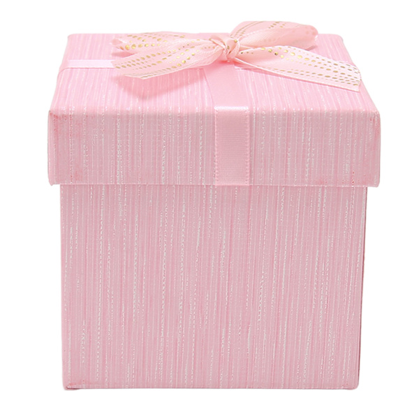 4 stk. gaveæske med låg 3,9x3,7x3,9 tommer gaveæsker til bryllup jul fødselsdag valentinsdag pink HM2330407