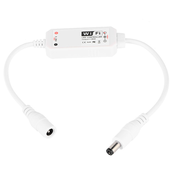 Wifi-controller til husholdnings-LED-enkeltfarve-stemme-musik-fjernbetjening-lysstrimmel-dæmper