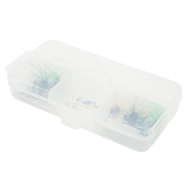 Fluefiske Fluer Kit Fluefiske Agnsats med Kasterkrok Svivel Plastperler Oppbevaringsboks