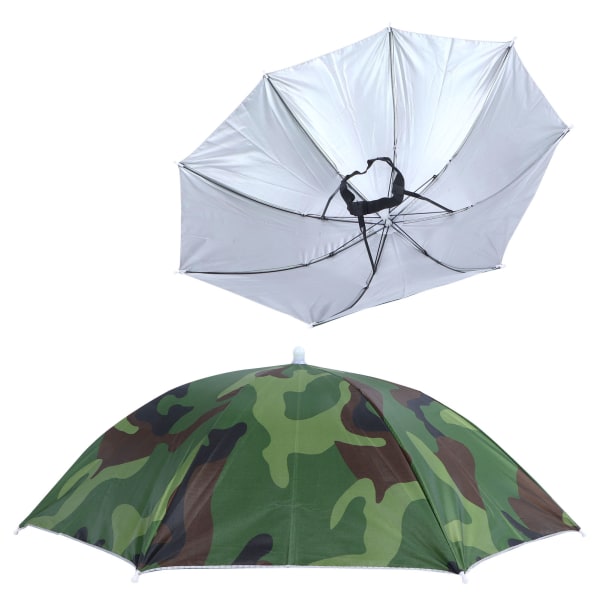 Taitettava sateenvarjohattu Kannettava vedenpitävä ulkokalastussateenvarjolippis aikuisten cap