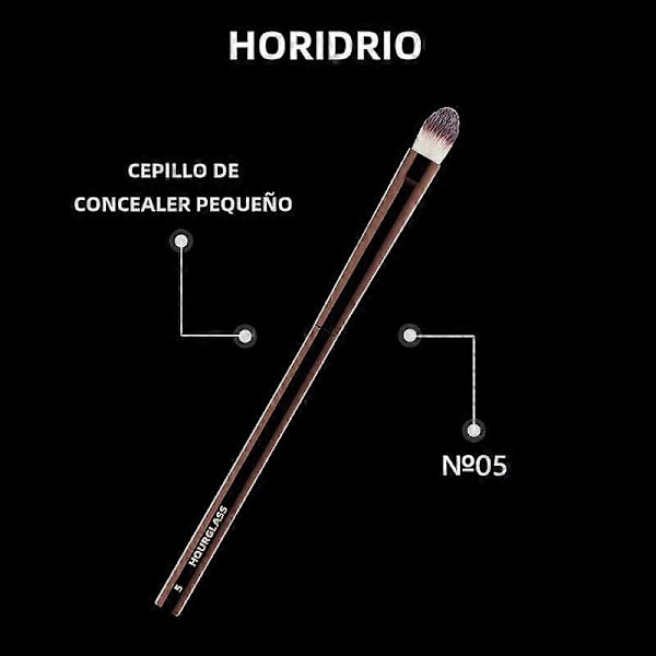 Hourglass Sminkborste Nr 5 Liten för Concealer Mjuk och Hudvänlig Fiber Täcker Skavanker Modedesign Ansiktsborste