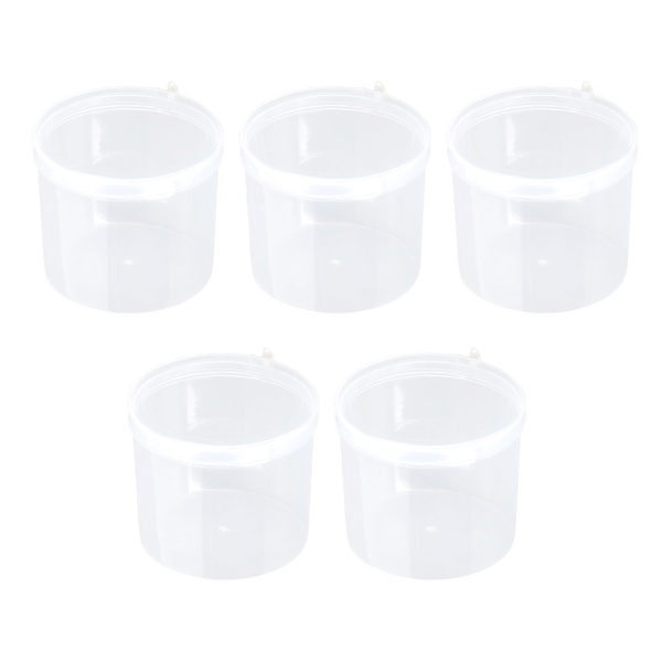 Powder Puff Opbevaringsboks Gennemsigtig Støvtæt Bærbar Makeup Puff Container Etui til Beads Tabletter 5 stk.