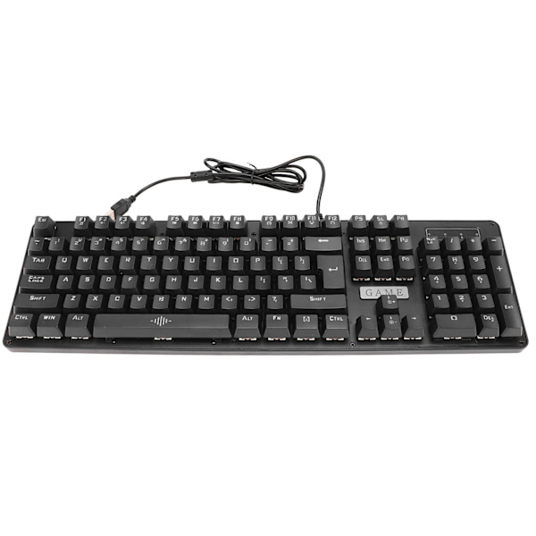 Mekaniskt speltangentbord Trådbundet RGB Bakgrundsbelyst 104 nycklar ABS Blue Switch Tangentbord för dator DC 5V