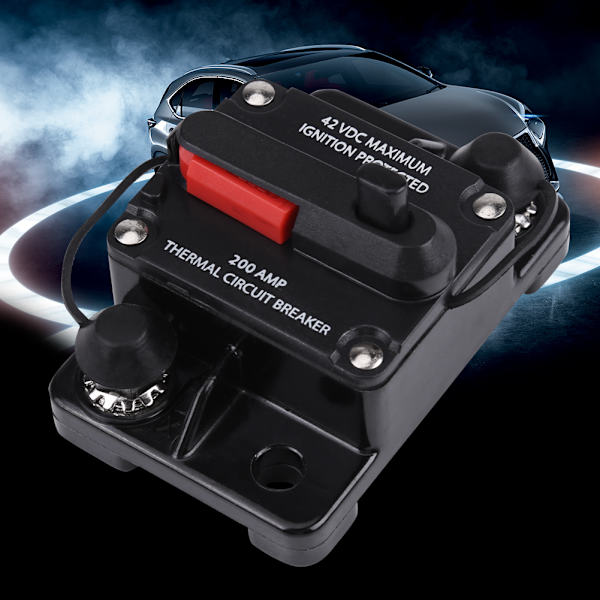 DC12V-42V Bilstereo Audio Inline Afbryder Manuel Nulstilling (200A)