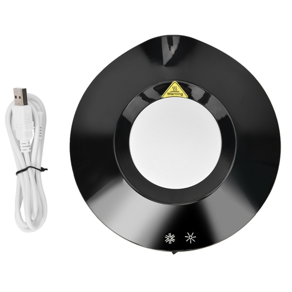 Dual Purpose USB Power Coaster och kaffekopp isolerad matta (svart)