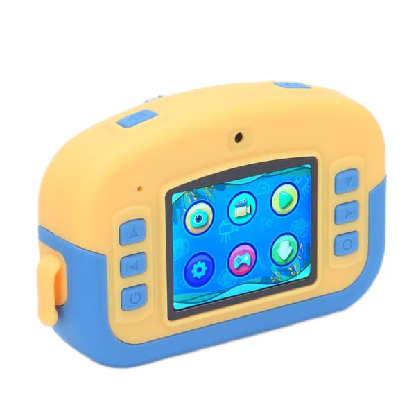 Barnkamera 2 till 3 timmars batteritid USB-laddning Anti-fall Mini Bärbar Digital Barnkamera för Barnpresenter Blå