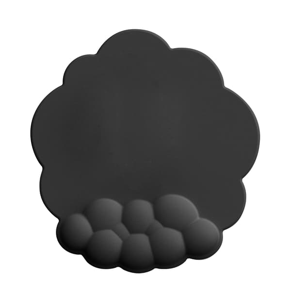 Sky Mousepad med Håndledsstøtte - Hukommelsesskum, Anti-Skrid, Ergonomisk Håndledsstøtte til Computer, Laptop, PC Gaming, Sort