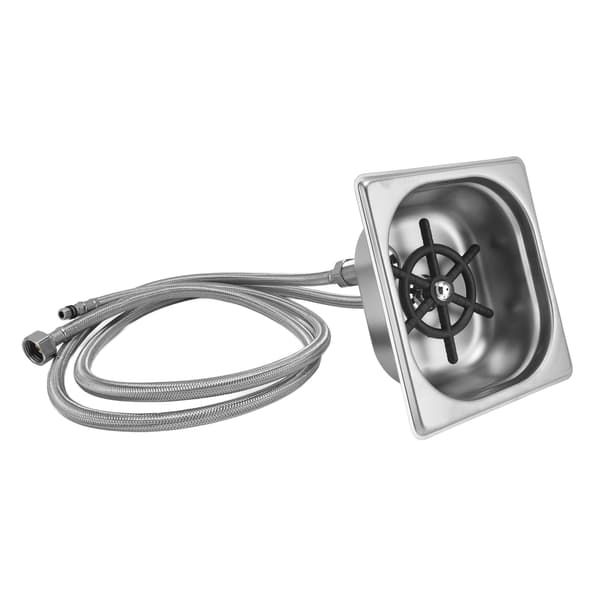 Glasrenser i rustfrit stål, automatisk kopvasker til bar, pub, restaurant, kaffebar, hotel, sølv