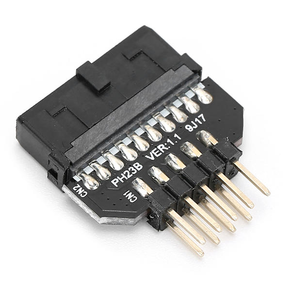 Frontpanel Stikforbindelse Bundkort Adapter Plastikskal USB3.0 19-Pin til USB2.0 9-Pin (PH23B)