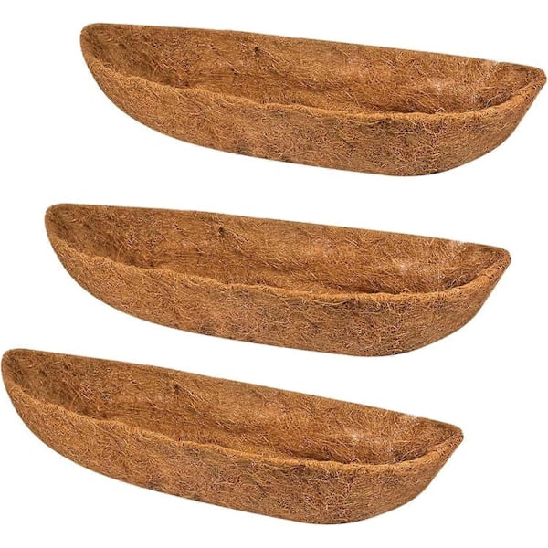 3-pak Coco Liner, Vægkurv Plantekasse Liner, Coco Liner Rulle Hængekurv Pad, Haveplanter