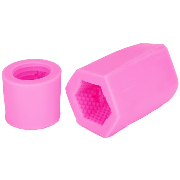 Bikube Lys Sæbeform DIY Silikone Kage Chokolade Slikform Tilbehør (Pink)