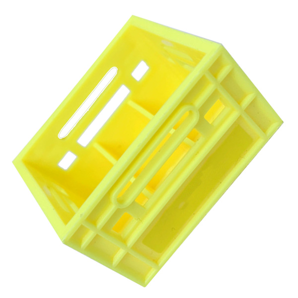 Miniatyr öl korg modell plast dockhus öl låda lätt konstgjord mini öl fall hem bar dekor gul