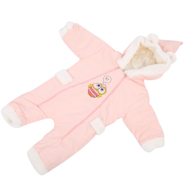 Baby Vintertøj Varm Bomuldslignende Klatreprint Langærmet VinterheldragtPink 80cm