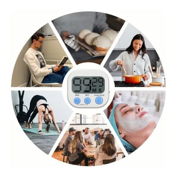 Köksklocka Stor Skärm Digital Display Multifunktion Batteridriven Elektronisk Matlagningstimer Engelsk Version
