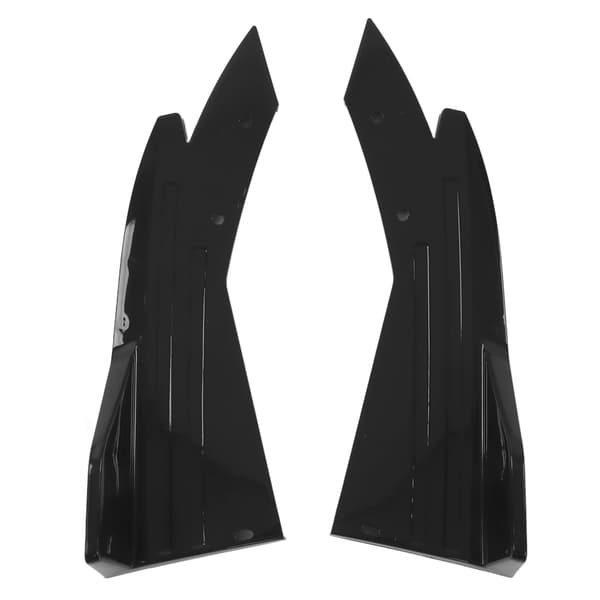 2 stk. Bil Bagkofanger Canard Læbe Sideskørt Splitter Spoiler Blank Sort Universal