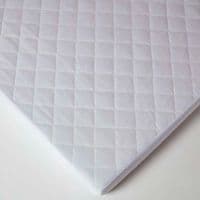 HOMESCAPES Quiltat Madrasskydd, King Size Vit White 90 x 190 cm
