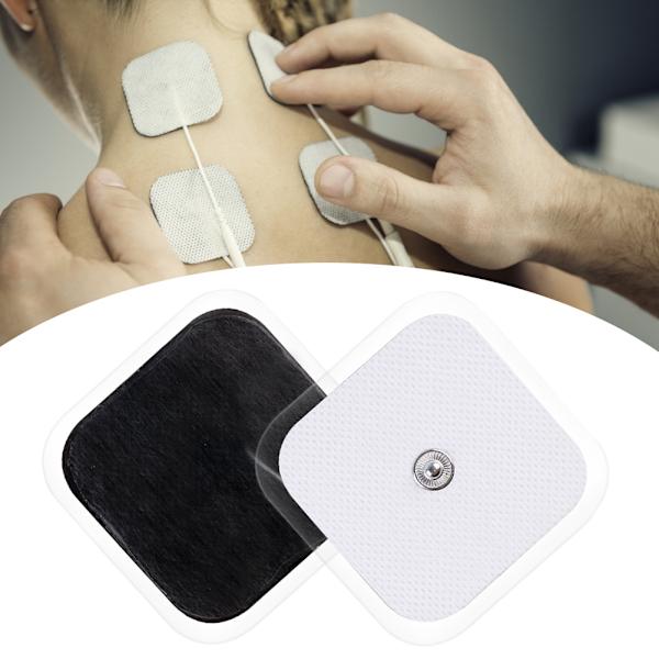 20 stk 5x5 cm fysioterapi elektrodepute massasje klistrende elektrodepatcher celleplater