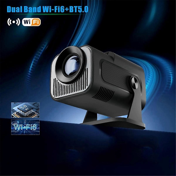 HY320 Mini Native 720P Android 11 Projektor 200ANSI Wifi6, EU-plugg