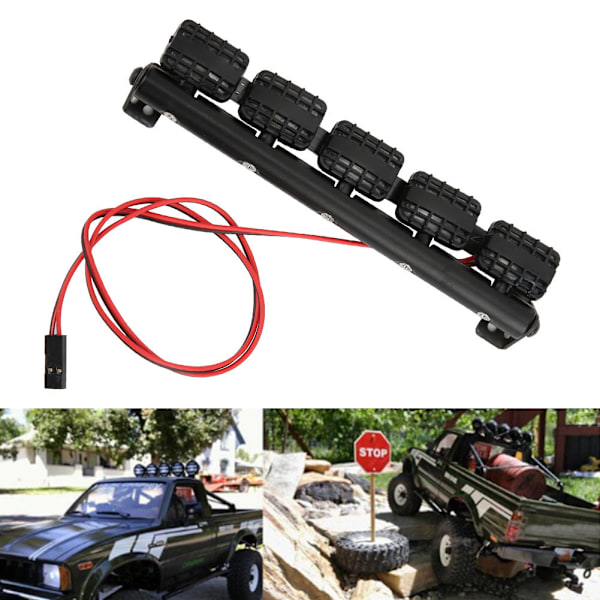 RC-bilens tak-LED-ljus fjärrkontroll biltillbehör passar för 1/10 RC Crawler TRX4/90046/90047/D90/D1105-lampor