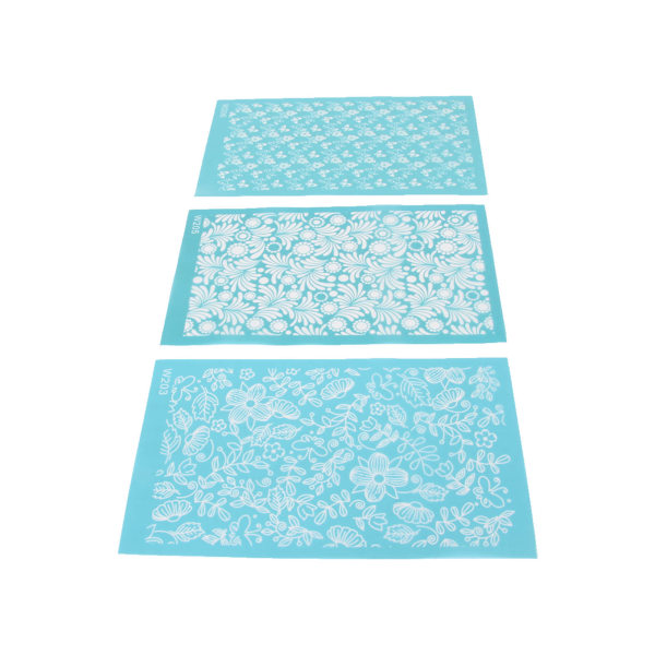 Polymer Clay Silk Screen Stencils DIY Återanvändbara Silkscreen Print Kit för smycken Clay Örhängen Dekoration 203, 205, 206