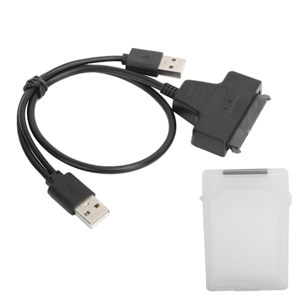 Kova levy -sovitinkaapelin SATA HDD/SSD -kaksoisliitäntämuunnosjohto 2,5 tuuman suojakotelolla, valkoinen