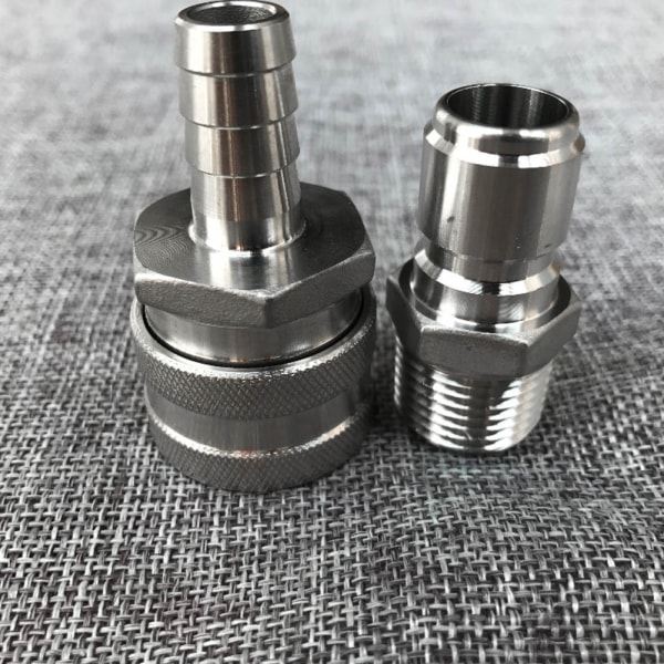 Rustfritt stål Homebrew Brewing Quick Disconnect Set 1/2" BSP Beer Fitting