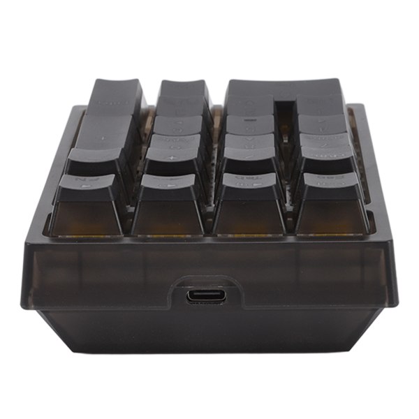 21 taster numerisk tastatur RGB bakgrunnsbelyst ergonomisk lite mekanisk numerisk numerisk tastatur for bærbar datamaskin Svart
