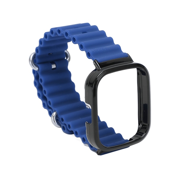 2 i 1 urrem Beskyttelsesetui Silikone Justerbar erstatningsrem til Redmi Watch 3 Blue