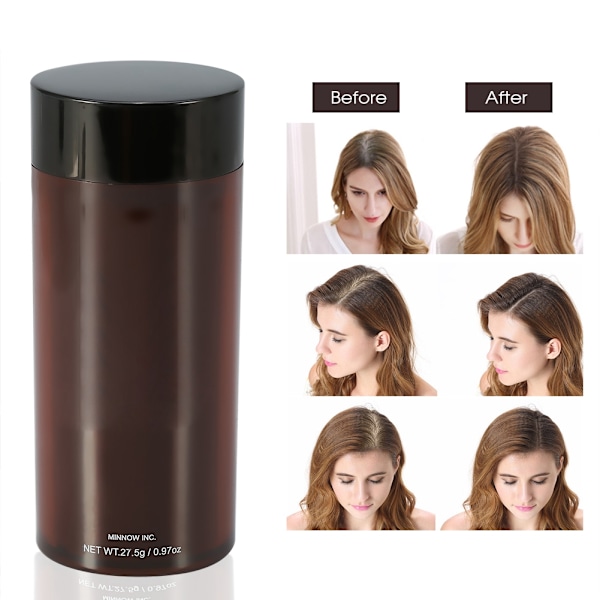 Minnow Kvinder Skaldethed Concealer Fortykkelse Hårbygningsfibre Pulver Medium Brun