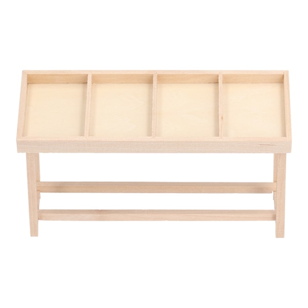 Nukkekotihyllytelineet 1:12 Miniatyyripuinen telinehylly nukkekodille DIY-koriste Hedelmä- ja vihanneshylly3