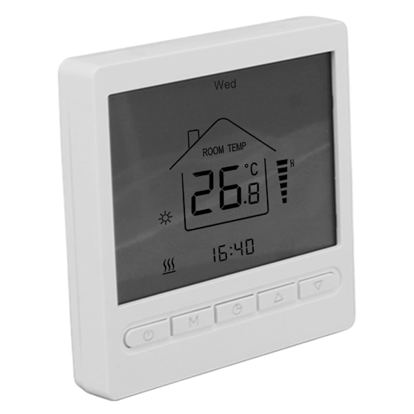 Digital termostat display ABS nøjagtig temperaturstyring elektrisk termostat AC220V til AC gulvvarme hjem
