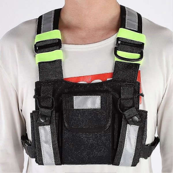 TYT Radio Taktisk Sele Reflex Front Pack Bröstväska Ficka för Walkie Talkie - Gul Zekai