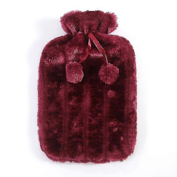 Vinter Faux Fur Gummi Varm Børne 2 Liter Hånd Fod Varmer Solid Husholdnings Vandpose DGZD rosarød