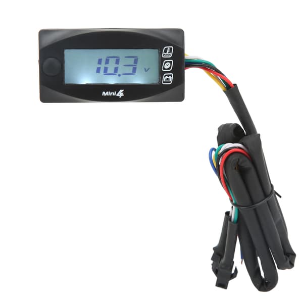 4 i 1 Motorcykel Termometer Motorolja Temp Spänning Tid LCD Digital Display DC12V Universal M20x1.0
