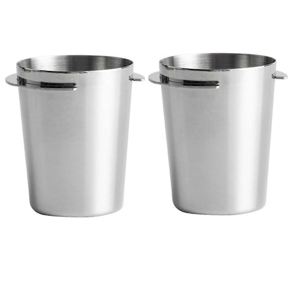 2 st 51 mm kaffedoseringskopp i rostfritt stål