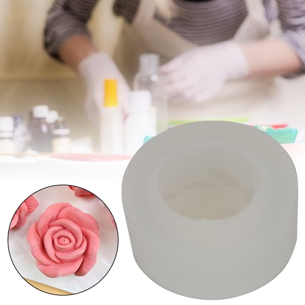 Silikone Rose Blomst Drypform DIY Håndlavet Sæbe Aromaterapi Dekoration Håndværk