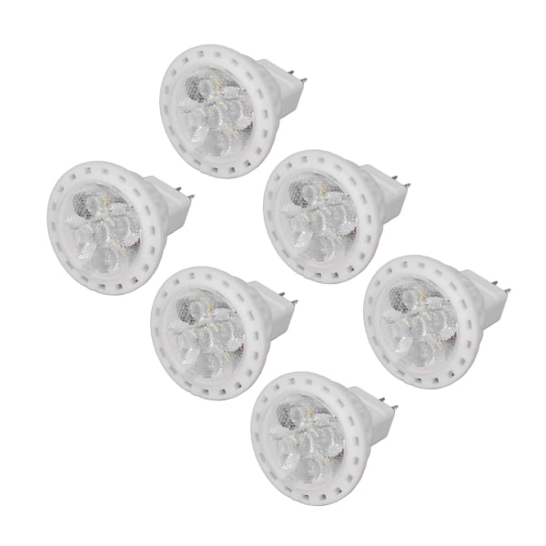 6 stk MR11 LED lyspære 4W GU4 dobbel pin pære Dimbar 360lm lampe for gangvei hage landskapsområder 220V hvitt lys 6000K