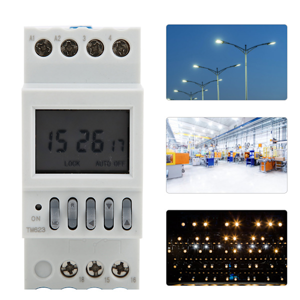 TM623 Timer Switch Latitude Automatisk Justering Smart Switch Timer 8 På 8 Av AC220V