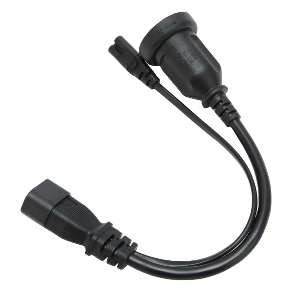 IEC320 C14 til IEC320 C7 AU ledning han til hun 1 i 2 ud Y Power splitter kabel til printer digitalkamera 12,6 tommer