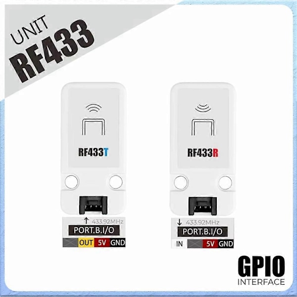 1 sæt trådløs RF-sender og -modtager, arbejdsfrekvens 433,92 MHz, hvid28